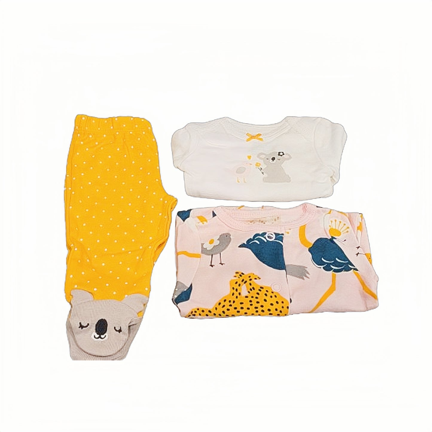 3-Piece Safari Animals Girls Outfit Set