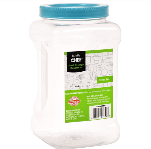 Clear Storage Jar (Blue or Red)