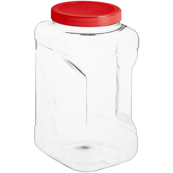 Clear Storage Jar (Blue or Red)