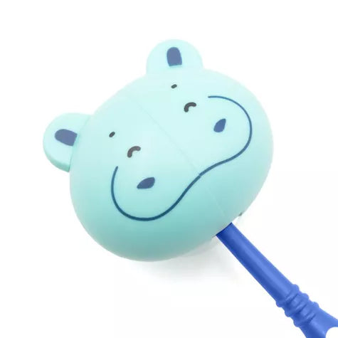 Hippo Toothbrush Holder (BLUE)