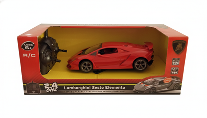 Lamborghini Sesto Elemento 1:24 Scale RC Car - Red [Full Function Radio Control]