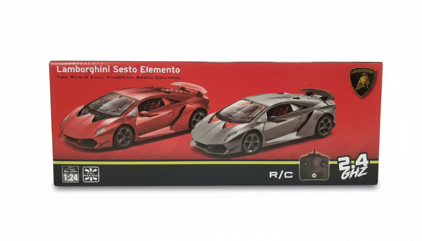 Lamborghini Sesto Elemento 1:24 Scale RC Car - Red [Full Function Radio Control]