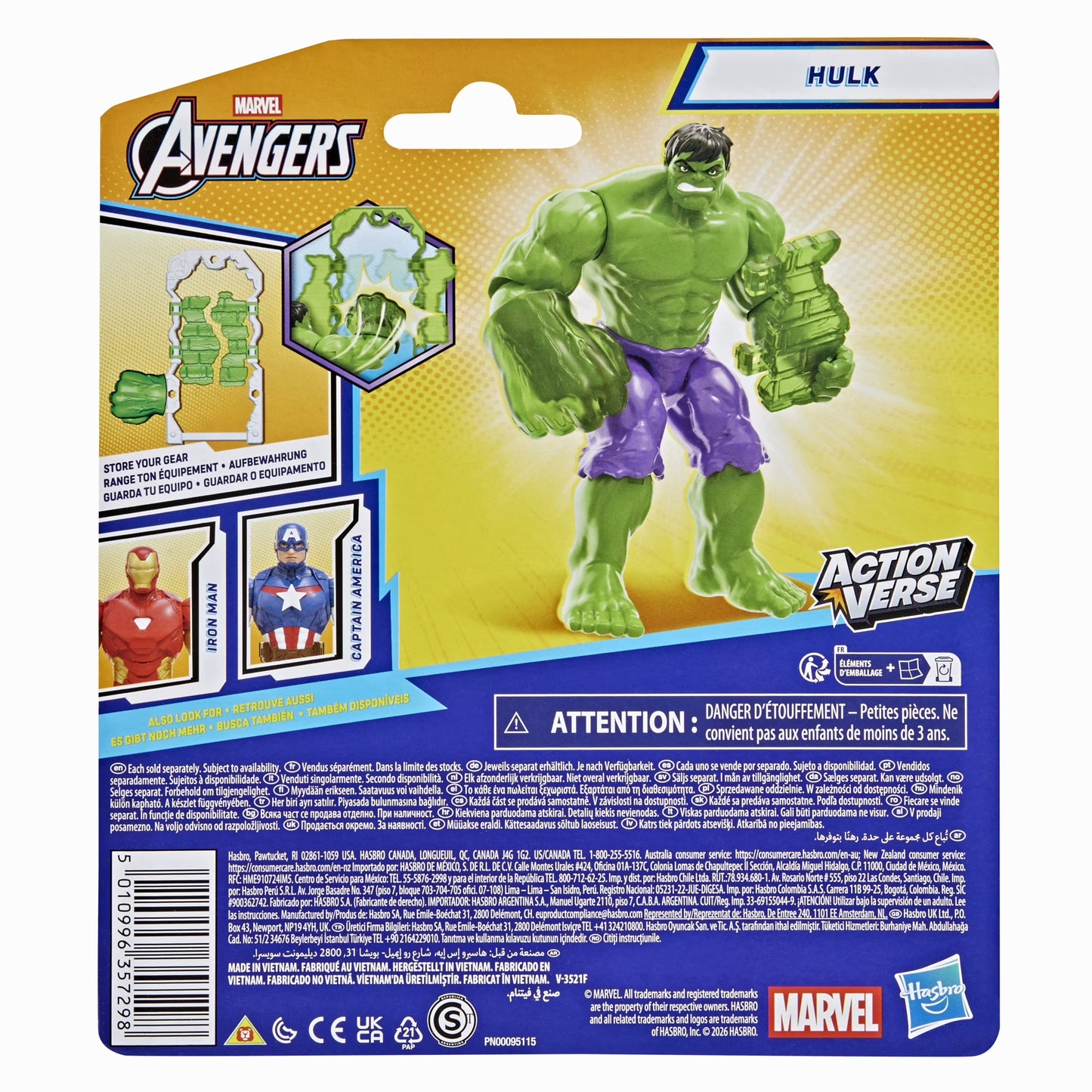 Marvel Avengers HULK- ActionVerse Figurine [ages 4+]