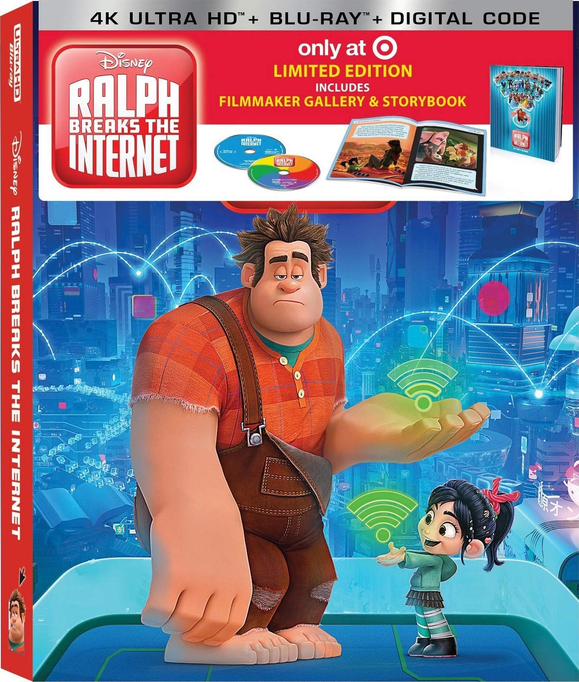 DISNEY- Ralph Breaks the Internet (Limited Edition Filmmaker Gallery & Storybook)- 4K Ultra HD + Blu-ray + Digital Code
