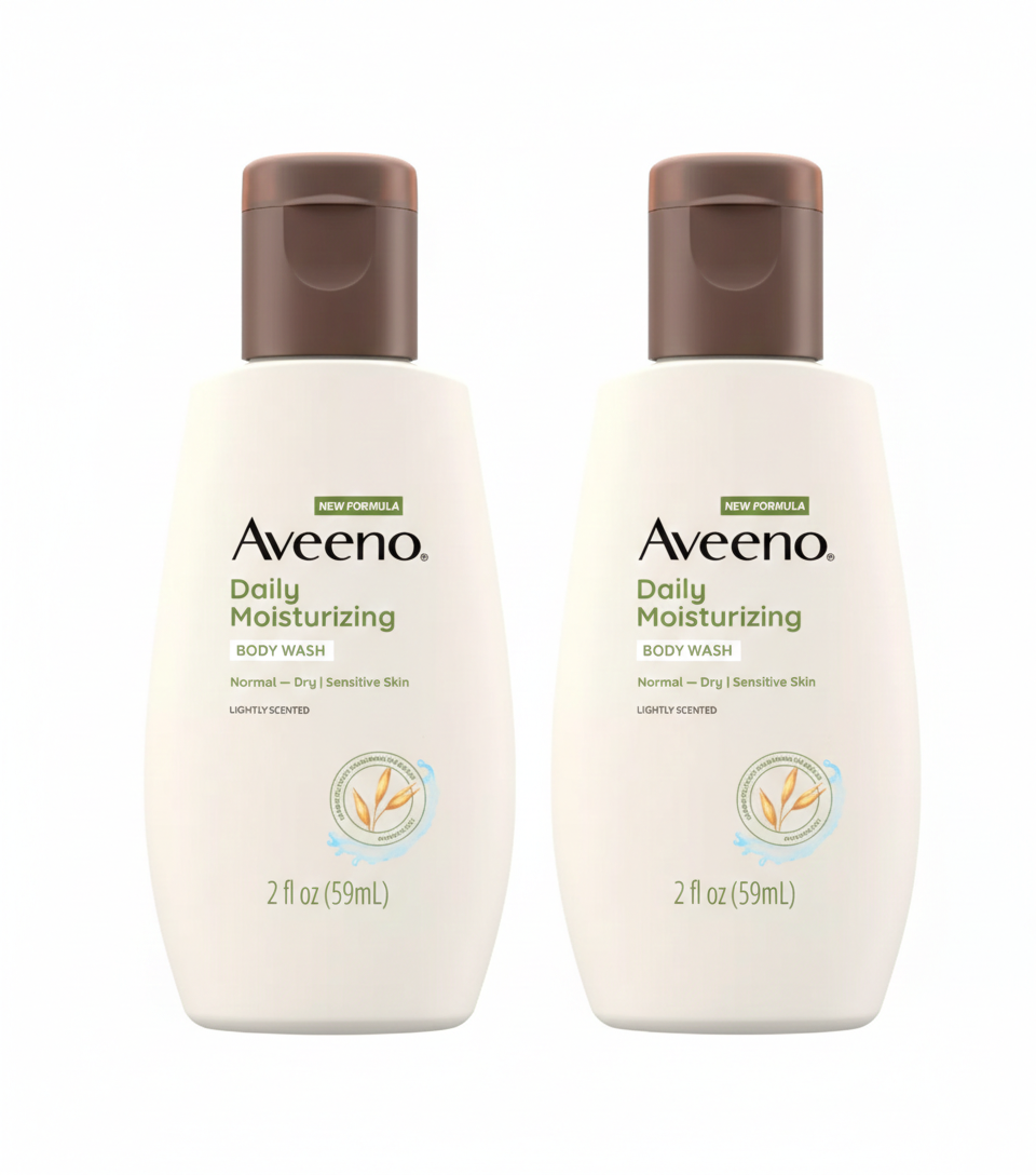 Aveeno Daily Moisturizing Body Wash| Sensitive Skin- Travel Size [2fl] 2 FOR 1 DEAL-