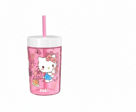 Hello Kitty-16oz Reusable Tumbler  with Lid and Straw