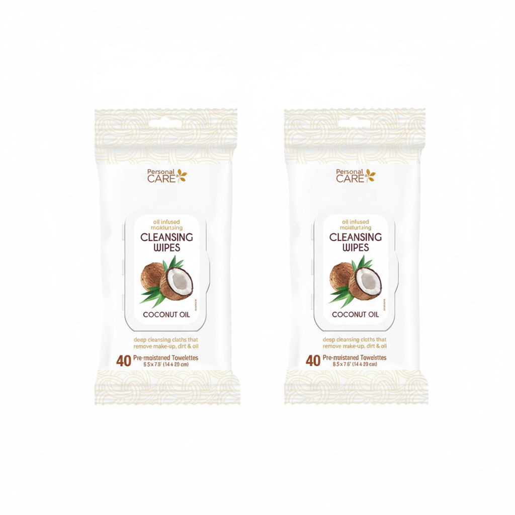 Coconut Oil Infused Cleansing Wipes [2 for 1 DEAL]