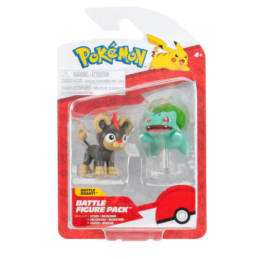 Pokemon - Battle Figure Litleo & Bulbasaur (Mini Figure 2-Pack)