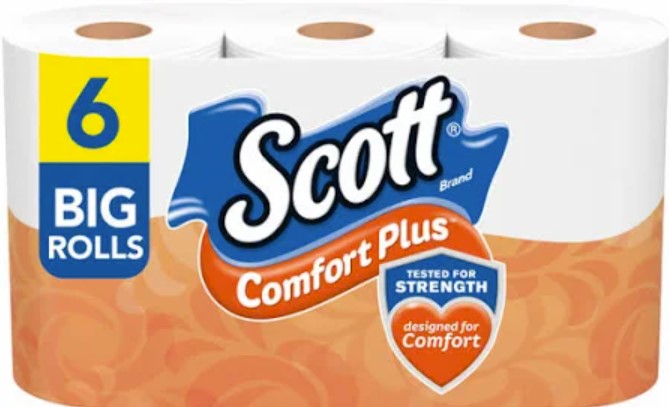 Scott Comfort Plus Toilet Paper (6 Regular Rolls)