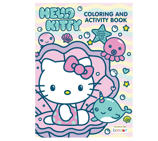 Hello Kitty 64-Page Coloring & Activity Book, by Bendon, Paperback