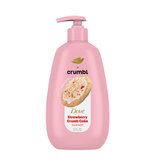 Dove x Crumbl Collab- Liquid Hand Wash 'Strawberry Crumb Cake' 12 fl OZ