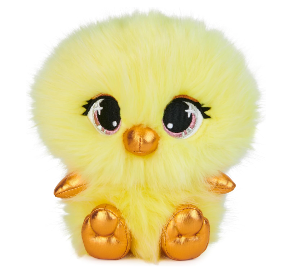 Pushy Pets Chick Stuffed Animal, Yellow, 6”