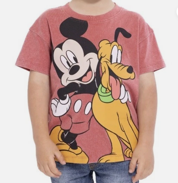 Disney Jr. Mickey Mouse & Pluto Shirt- Red- 2T Boys