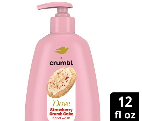 Dove x Crumbl Collab- Liquid Hand Wash 'Strawberry Crumb Cake' 12 fl OZ