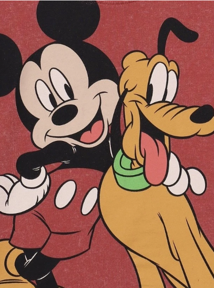 Disney Jr. Mickey Mouse & Pluto Shirt- Red- 2T Boys