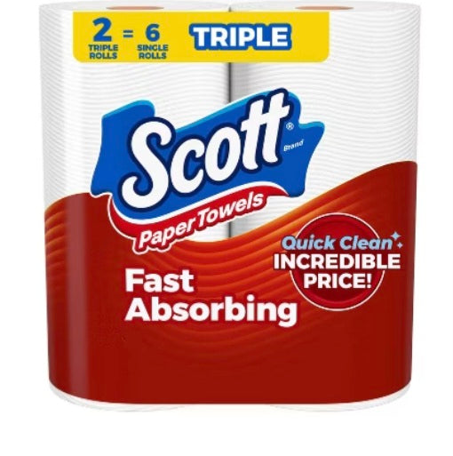 SCOTTS PAPER TOWELS 6 PACK JUMBO PACK