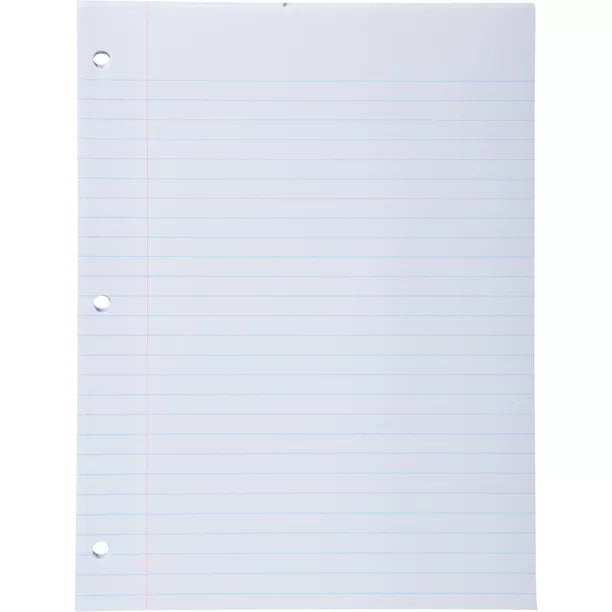 Wide Ruled Filler Notebook Paper 150 Sheets